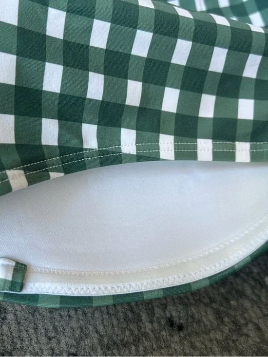 NWT ANNE COLE Gingham Ruched One Piece Bathing Suit - Picture 12 of 12